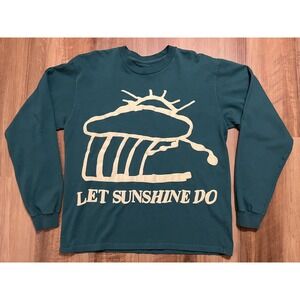 Cactus Plant Flea Market Long Sleeve T Shirt Let Sunshine Do Graphic Teal Large